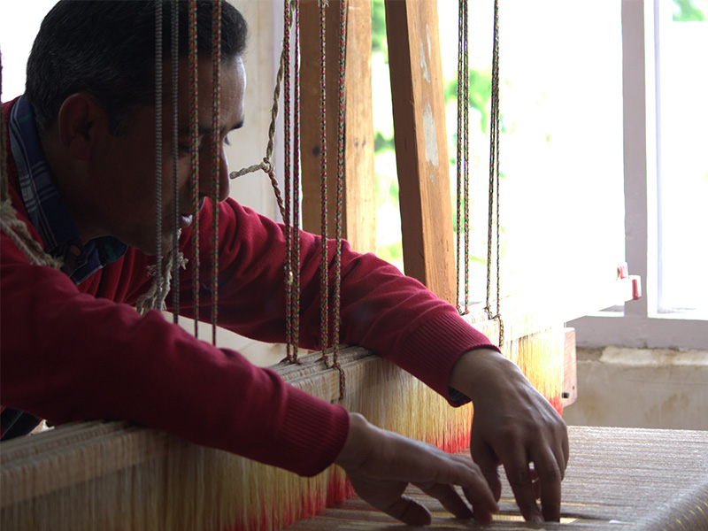 Cotton Handloom Weaving