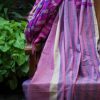 handwoven purple cotto sari