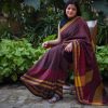 brown handloom cotton saree