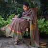 brown handloom cotton saree