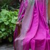 pink saree blouse