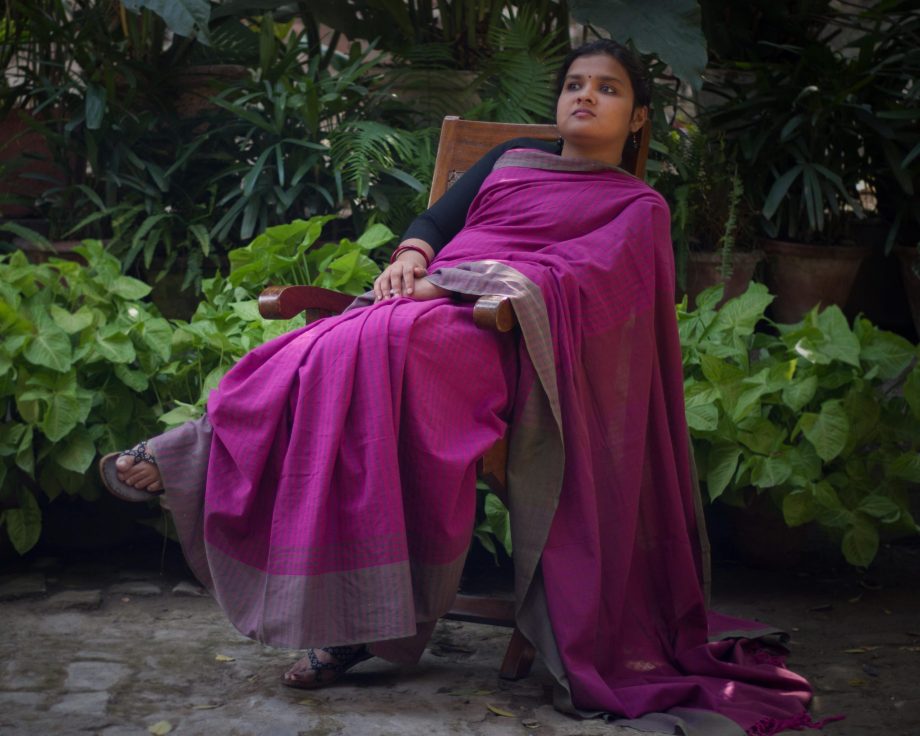 pink saree