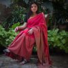 red handloom saree