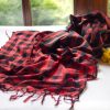 handloom red cotton dupatta