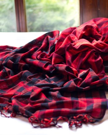 handloom red cotton dupatta