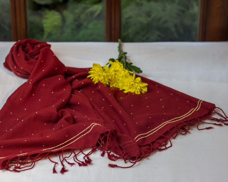 Handloom Stoles hand embroidered zardozi