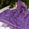 Handloom cotton saree, sari handmade natural white handwoven in India