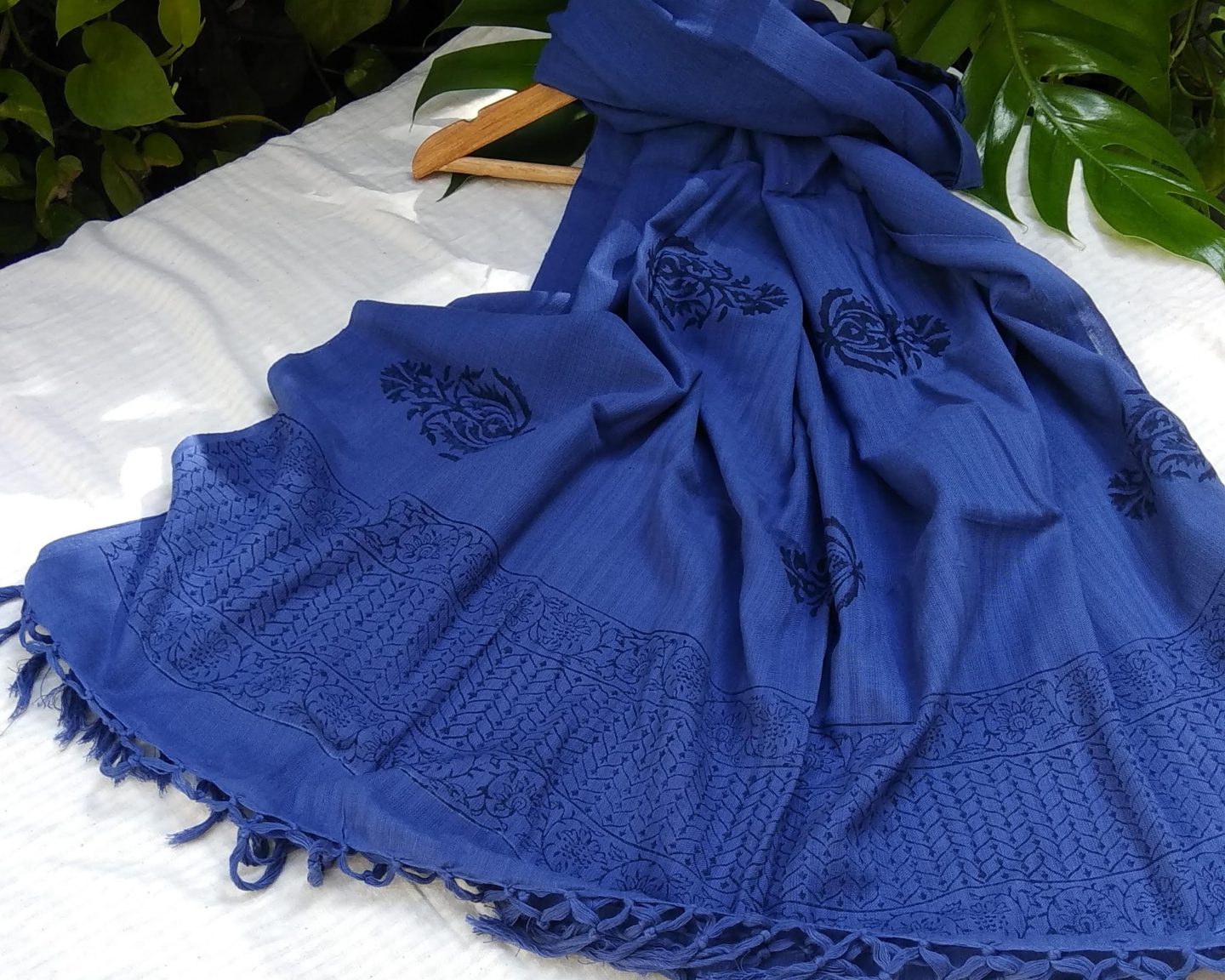 dupatta block printed 12 handloom cotton scarf