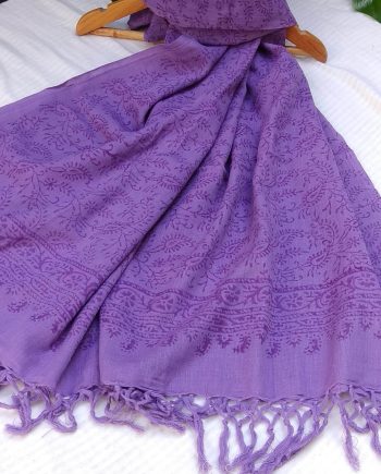 Handloom cotton saree, sari handmade natural white handwoven in India