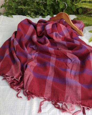 Handloom cotton scarf handmade handwoven in India