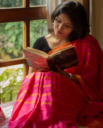 Handloom cotton saree, sari handmade handwoven in India