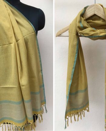 Handloom cotton scarf handmade handwoven in India