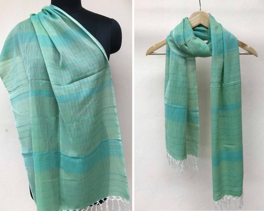 Handloom cotton scarf handwoven in India vocal for local