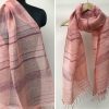 Handloom cotton scarf handmade handwoven linen in India