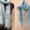 Handloom cotton scarf handmade handwoven linen in India