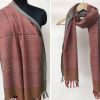 Handloom cotton scarf handmade handwoven linen in India pure wool