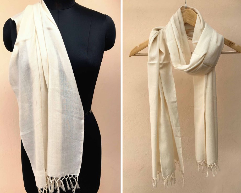 Handloom cotton scarf handwoven in India vocal for local