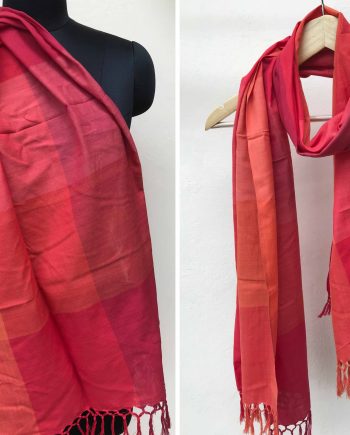 Handloom cotton scarf handwoven in India vocal for local