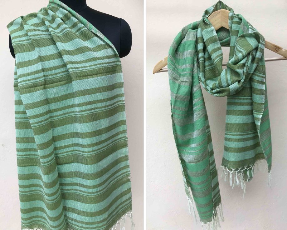 Handloom cotton scarf handmade handwoven in India