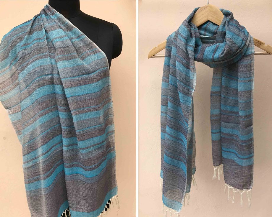 Handloom cotton scarf handwoven in India vocal for local