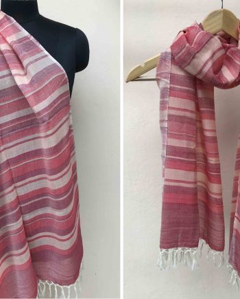 Handloom cotton scarf handwoven in India vocal for local