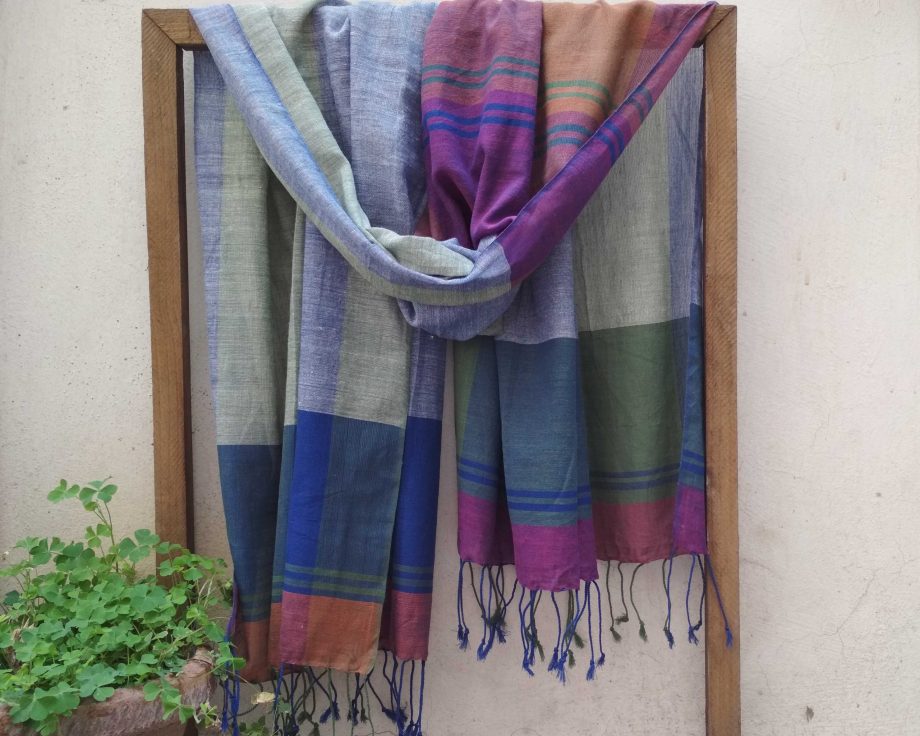 Handloom cotton scarf handmade handwoven in India