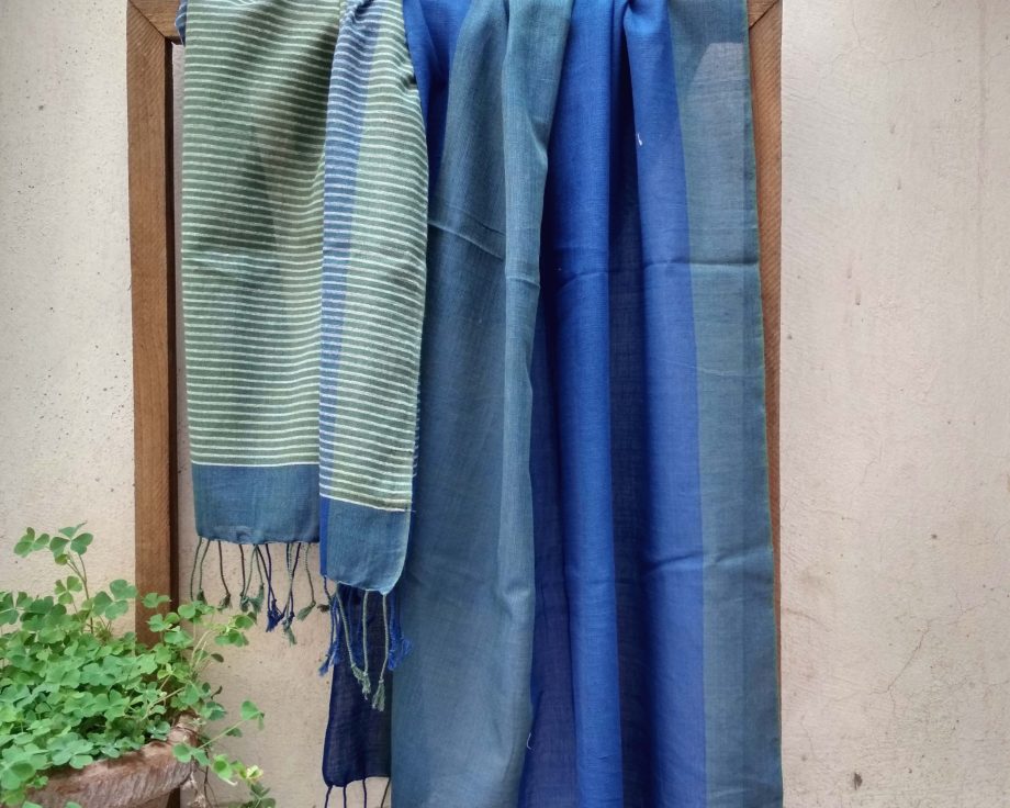 Handloom cotton scarf handmade handwoven in India