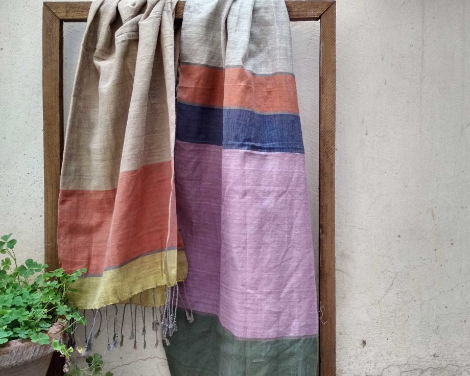 Handloom cotton scarf handmade handwoven in India