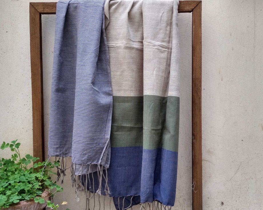 Handloom cotton scarf handmade handwoven in India