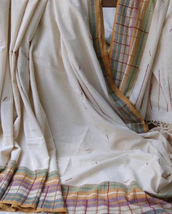 Handloom cotton saree, sari handmade handwoven in India