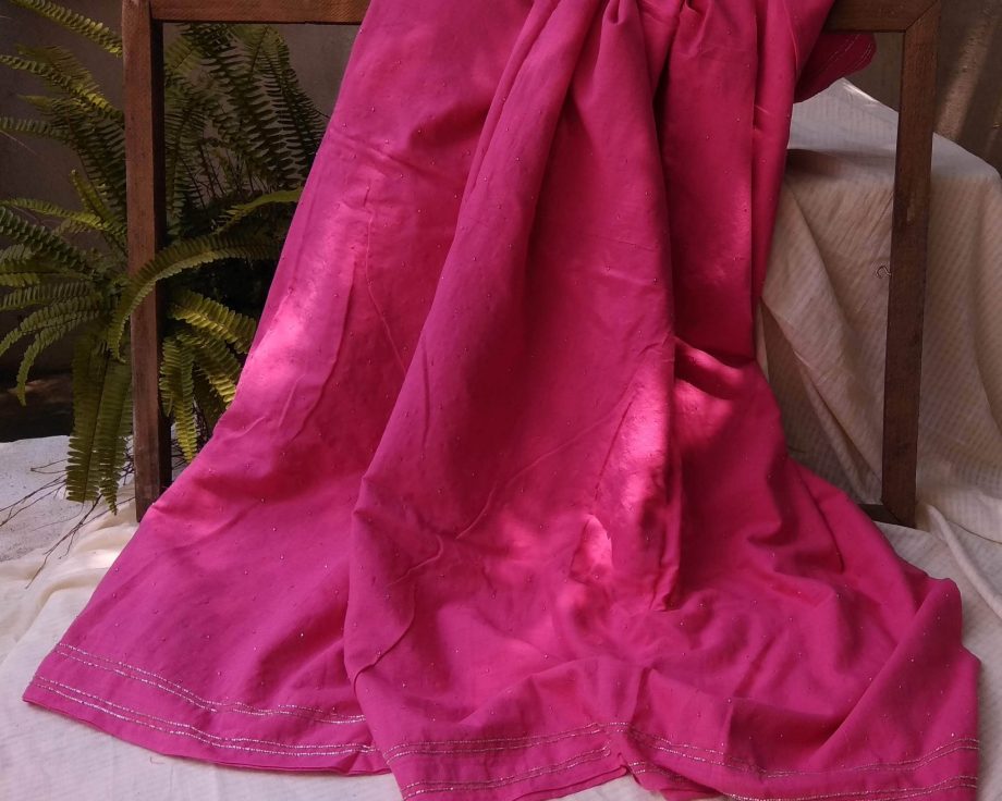 Handloom cotton saree, sari handmade handwoven in India