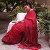 Handloom cotton saree, sari handmade handwoven in India