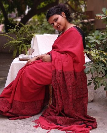 Handloom cotton saree, sari handmade handwoven in India