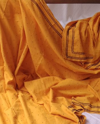 Handloom cotton saree, sari handmade handwoven in India