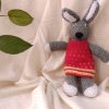 Handmade toy made in india handknitted stuff toy animal toy tiger elephant bunny