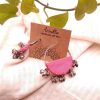 Handmade fabric jewelry earring ajrakh brocade