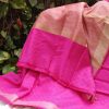 Handloom cotton saree, sari handmade natural white handwoven in India