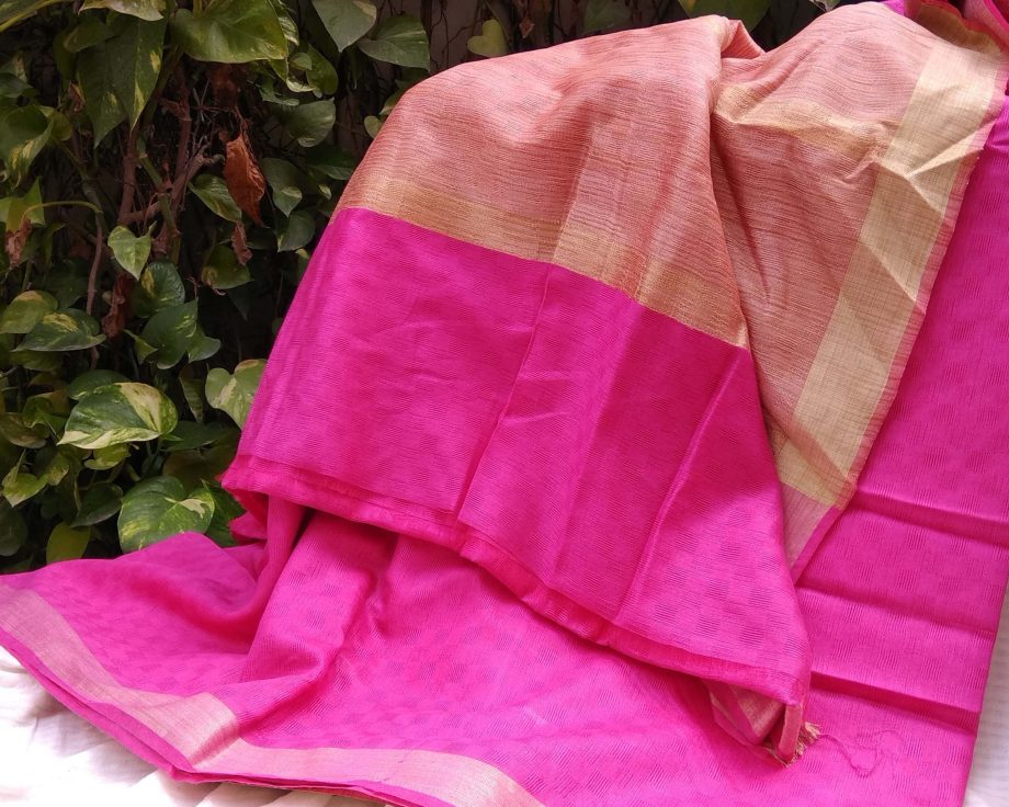 Handloom cotton saree, sari handmade natural white handwoven in India