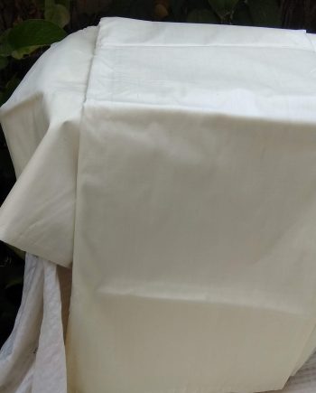 Handloom cotton saree, sari handmade natural white handwoven in India
