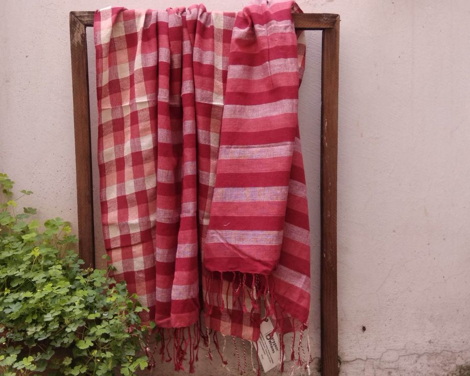 Handloom cotton saree, sari handmade natural white handwoven in India