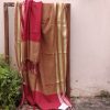 Handloom cotton saree, sari handmade natural white handwoven in India