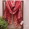 Handloom cotton saree, sari handmade natural white handwoven in India