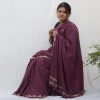 Handloom cotton and silk saree. sari handmade with natural silk and handwoven in India.