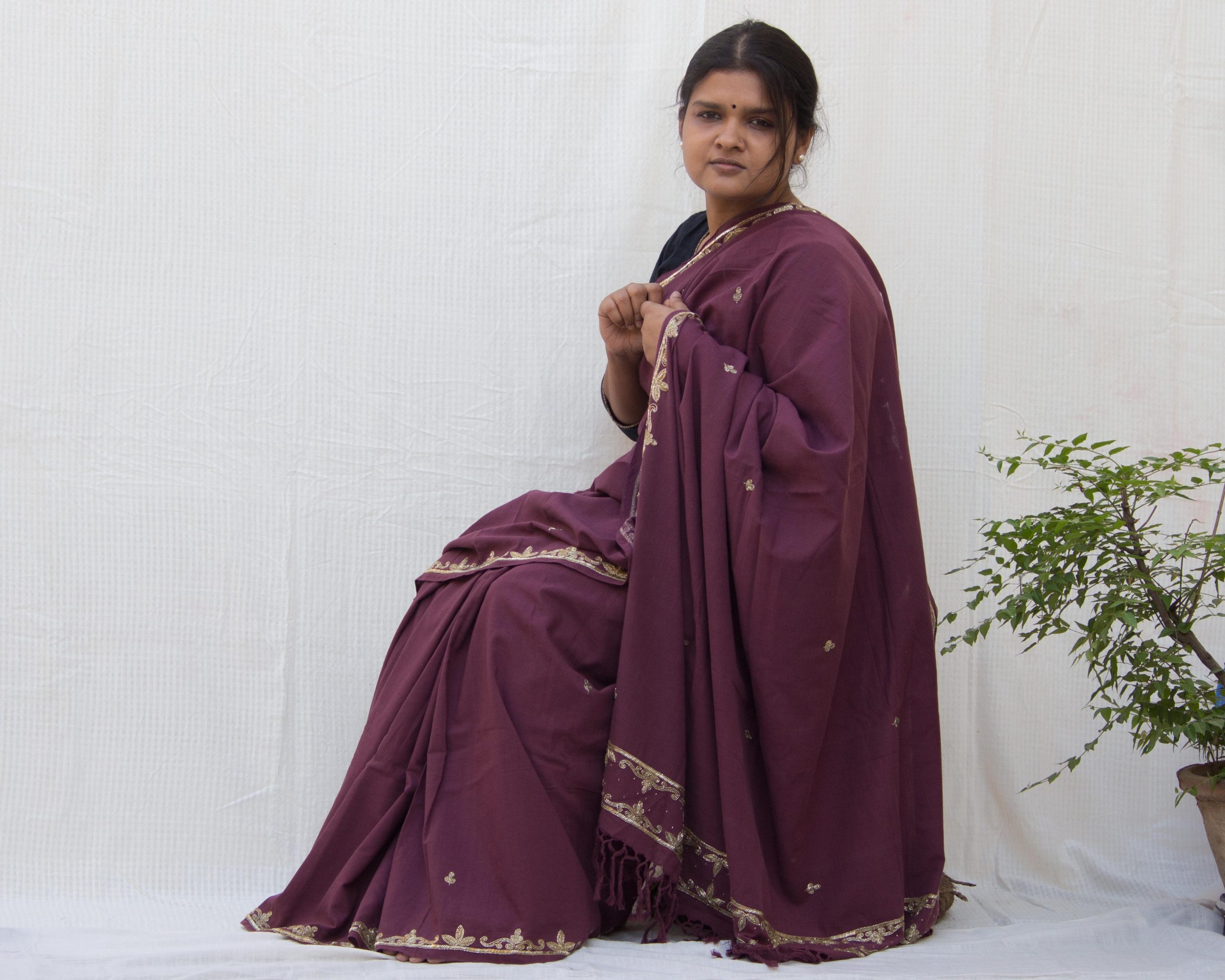 Handmade Zardozi Saree