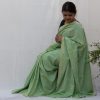 Handloom cotton and silk saree. sari handmade with natural silk and handwoven in India.