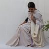 Handloom cotton and silk saree. sari handmade with natural silk and handwoven in India.