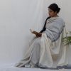 Handloom cotton and silk saree. sari handmade with natural silk and handwoven in India.