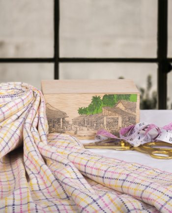 Handloom cotton fabric.