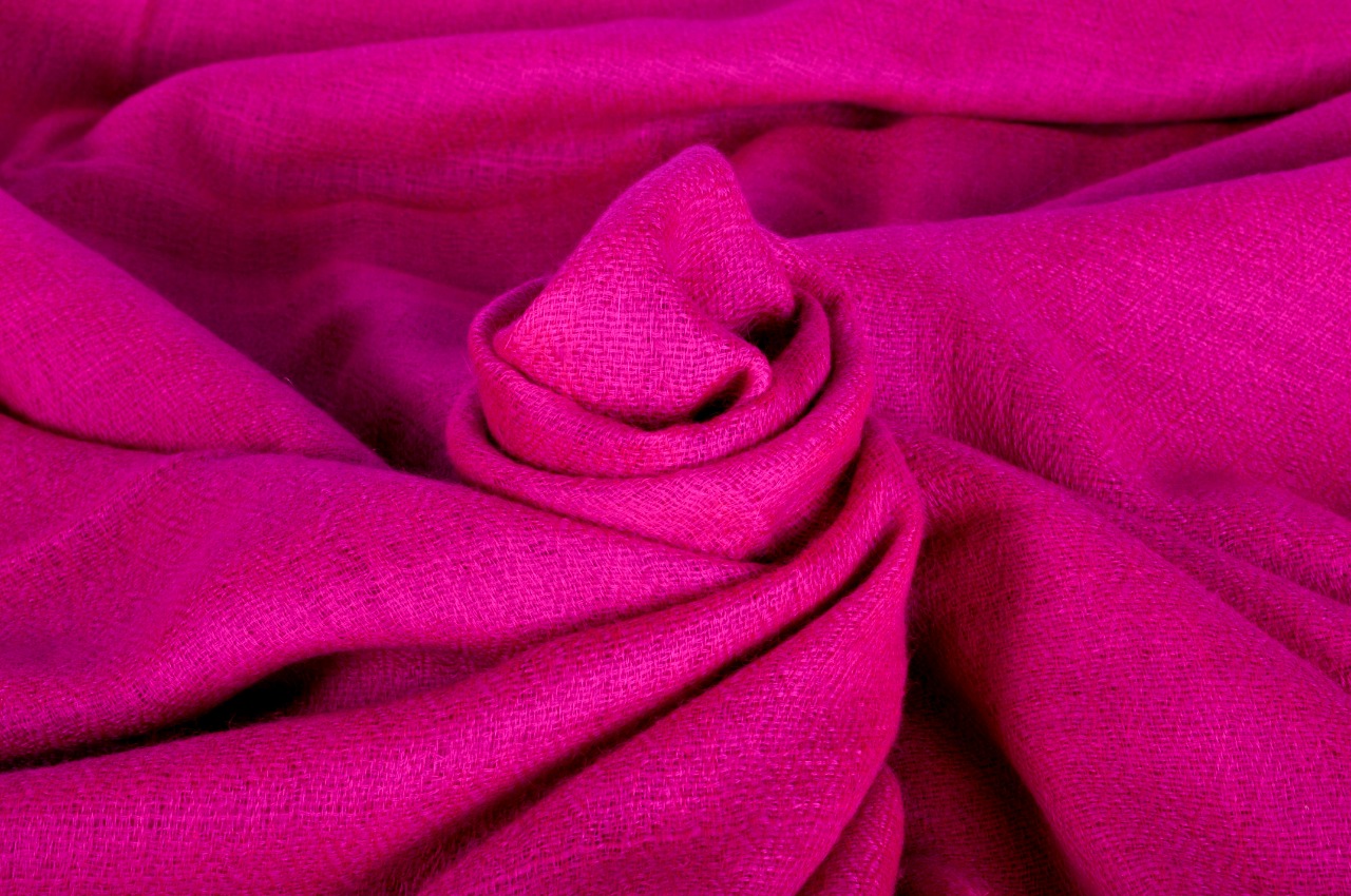 Pink Pashmina Handspun Handwoven Pure Wool Shawl