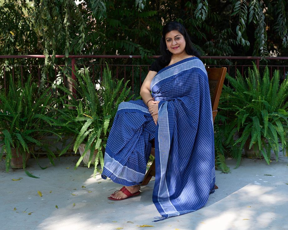 handloom cotton fabric sari Indian sustainable fashion